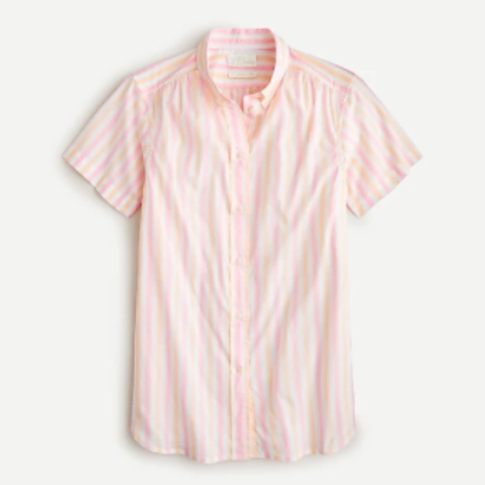 J. CREW striped camp shirt